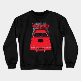 Plymouth Barracuda 1971 - Red Crewneck Sweatshirt